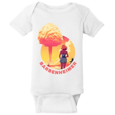 Barbenheimer Barb!e Oppenheimer Barb!e Moive Inspired Oppenheimer Movie Baby Bodysuit