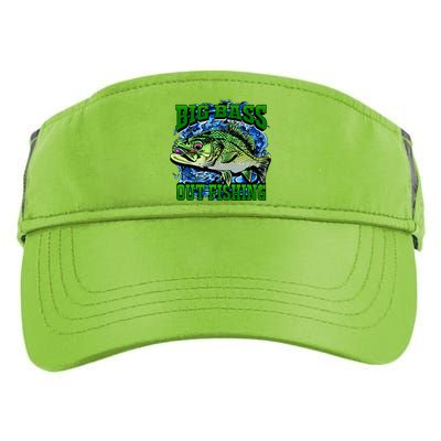 Big Bass Out Fishing Adult Drive Performance Visor