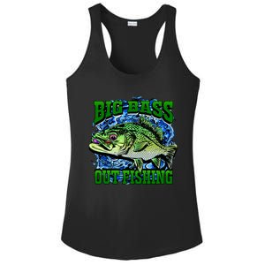 Big Bass Out Fishing Ladies PosiCharge Competitor Racerback Tank