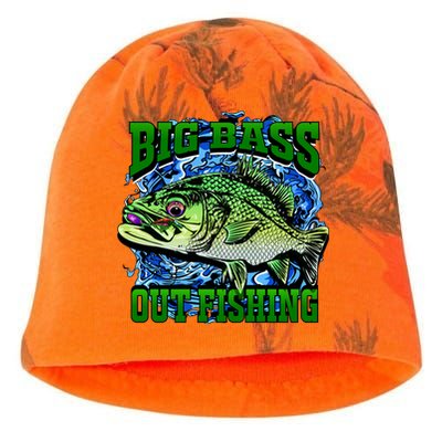 Big Bass Out Fishing Kati - Camo Knit Beanie