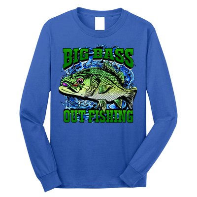 Big Bass Out Fishing Long Sleeve Shirt