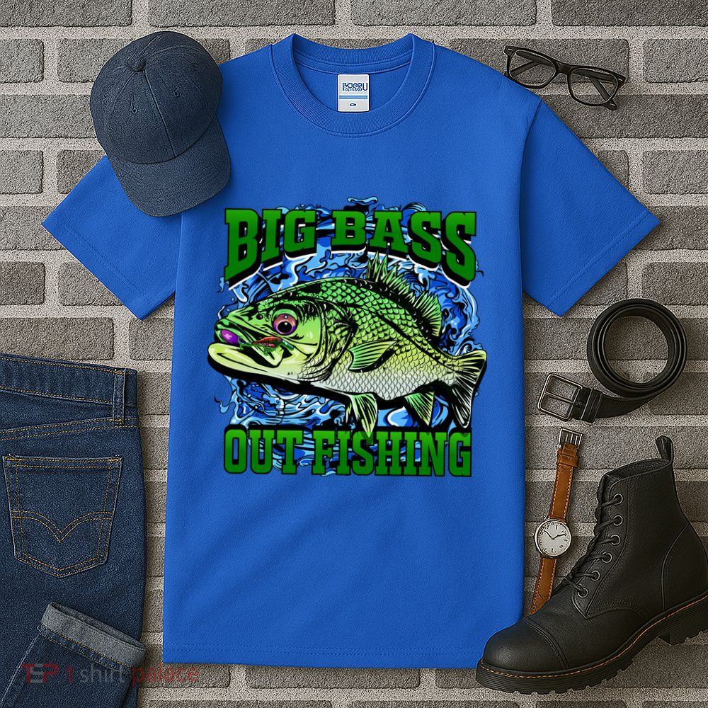 Big Bass Out Fishing Tall T-Shirt