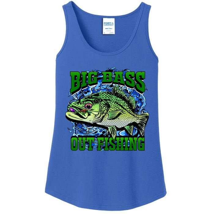 Big Bass Out Fishing Ladies Essential Tank