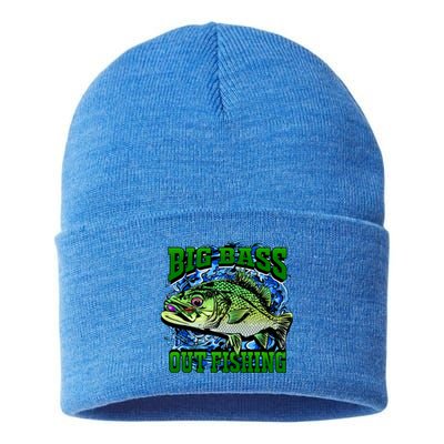 Big Bass Out Fishing Sustainable Knit Beanie