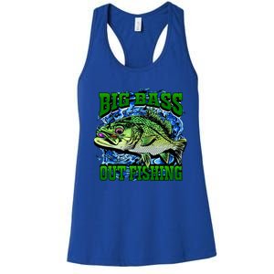 Big Bass Out Fishing Women's Racerback Tank