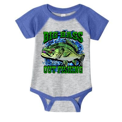 Big Bass Out Fishing Infant Baby Jersey Bodysuit
