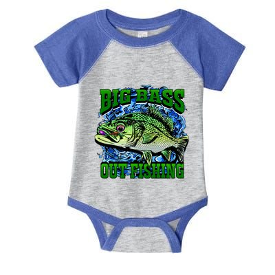 Big Bass Out Fishing Infant Baby Jersey Bodysuit