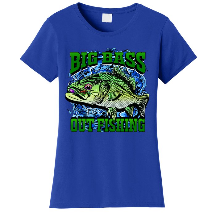 Big Bass Out Fishing Women's T-Shirt