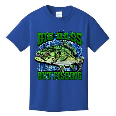 Big Bass Out Fishing Kids T-Shirt