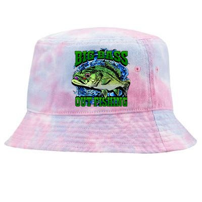 Big Bass Out Fishing Tie-Dyed Bucket Hat