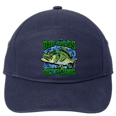 Big Bass Out Fishing 7-Panel Snapback Hat