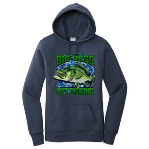 Big Bass Out Fishing Women's Pullover Hoodie