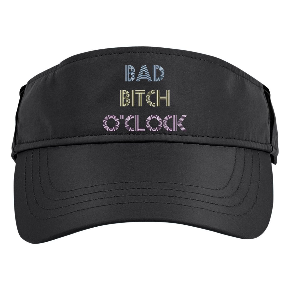 Bad Bitch OClock Funny Black Queen Adult Drive Performance Visor
