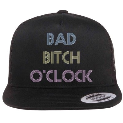 Bad Bitch OClock Funny Black Queen Flatbill Hat