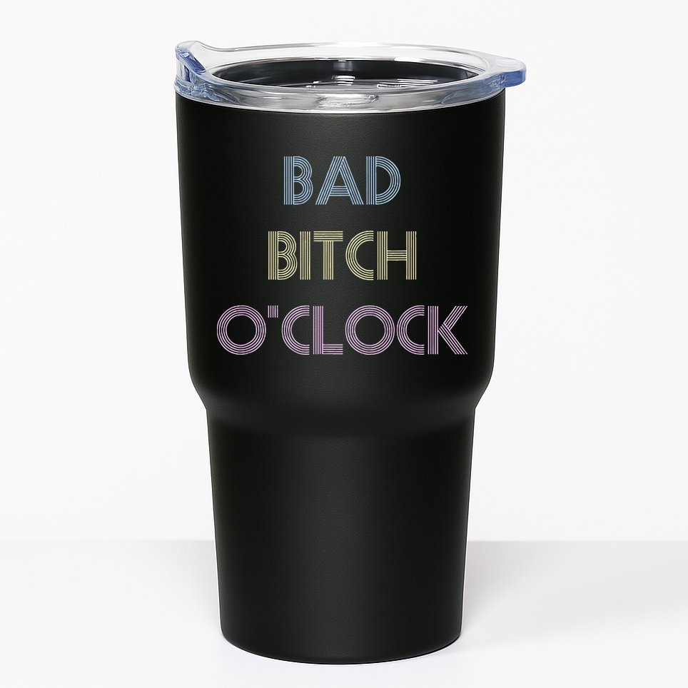 Bad Bitch OClock Funny Black Queen Tumbler