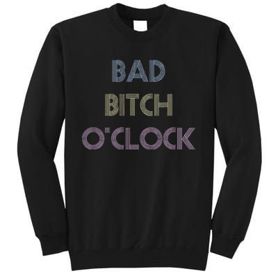 Bad Bitch OClock Funny Black Queen Tall Sweatshirt