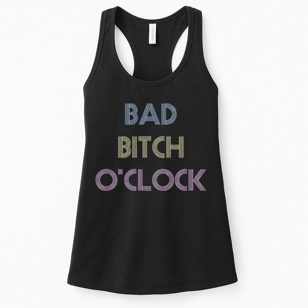 Bad Bitch OClock Funny Black Queen Womens Tank Top