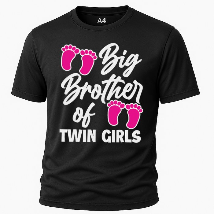 Big Brother Of Twin New Brother Sibling Funny Twins Cooling Performance Crew T-Shirt