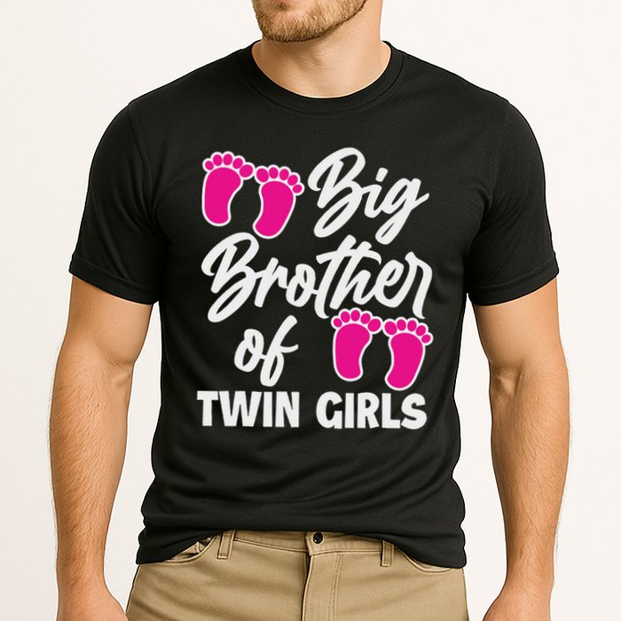 Big Brother Of Twin New Brother Sibling Funny Twins Cooling Performance Crew T-Shirt
