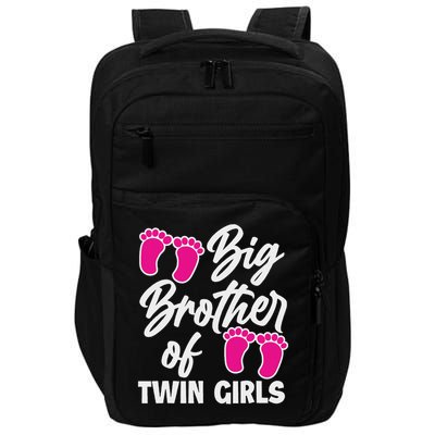 Big Brother Of Twin New Brother Sibling Funny Twins Impact Tech Backpack