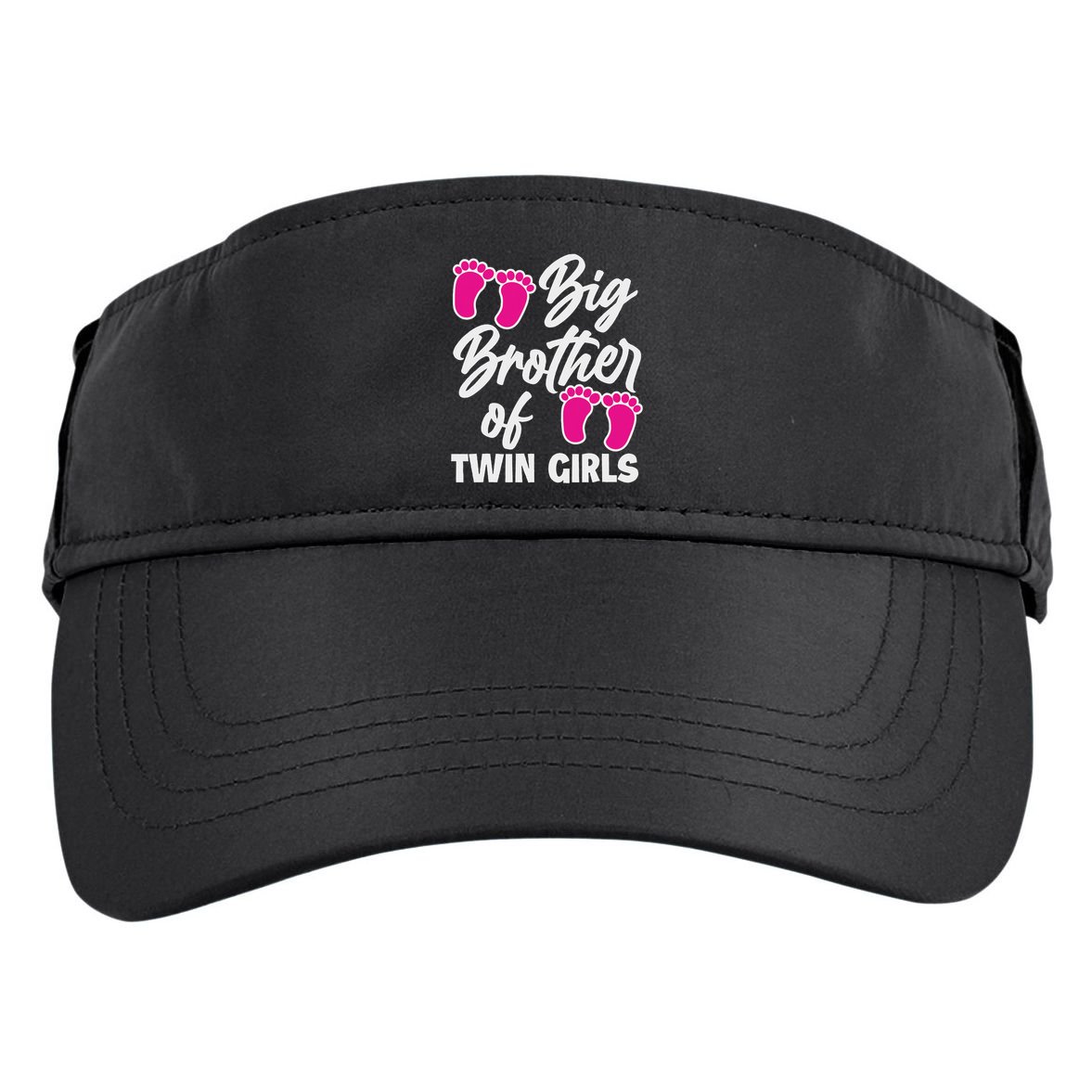 Big Brother Of Twin New Brother Sibling Funny Twins Adult Drive Performance Visor