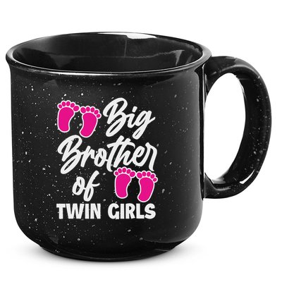 Big Brother Of Twin New Brother Sibling Funny Twins 15oz Campfire Ceramic Mug