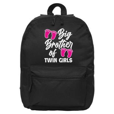 Big Brother Of Twin New Brother Sibling Funny Twins 16 in Basic Backpack