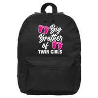 Big Brother Of Twin New Brother Sibling Funny Twins 16 in Basic Backpack