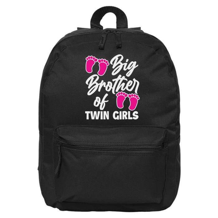Big Brother Of Twin New Brother Sibling Funny Twins 16 in Basic Backpack