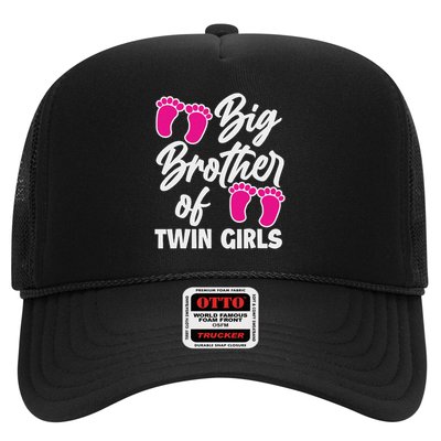 Big Brother Of Twin New Brother Sibling Funny Twins Trucker Hat