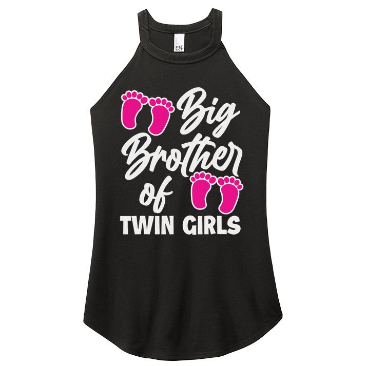 Big Brother Of Twin New Brother Sibling Funny Twins Women's Perfect Tri Rocker Tank