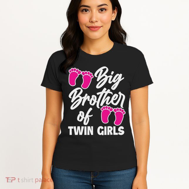 Big Brother Of Twin New Brother Sibling Funny Twins Womens T-Shirt