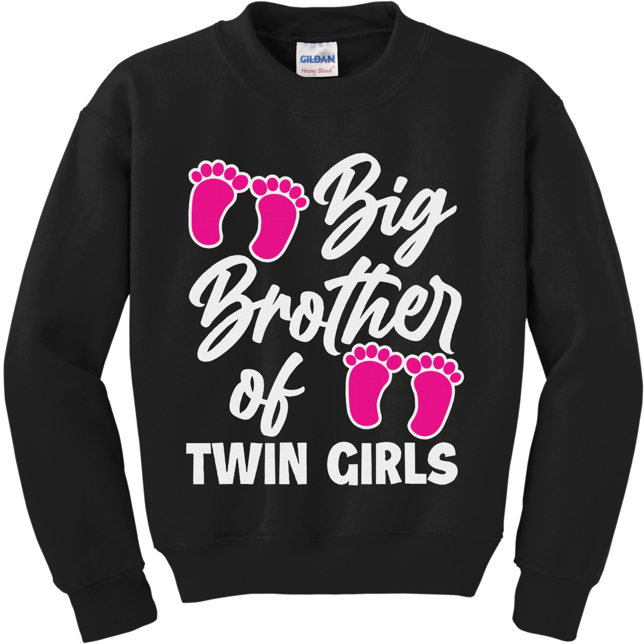 Big Brother Of Twin New Brother Sibling Funny Twins Kids Sweatshirt