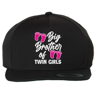 Big Brother Of Twin New Brother Sibling Funny Twins Wool Snapback Cap