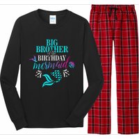 Big Brother Of The Birthday Mermaid Matching Family Long Sleeve Pajama Set