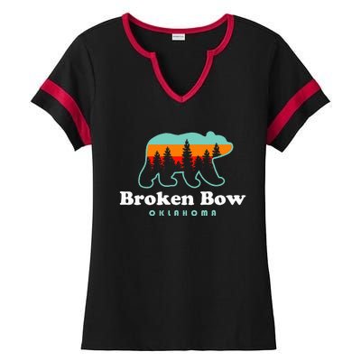 Broken Bow Oklahoma Lake Outdoors Bear Ladies Halftime Notch Neck Tee