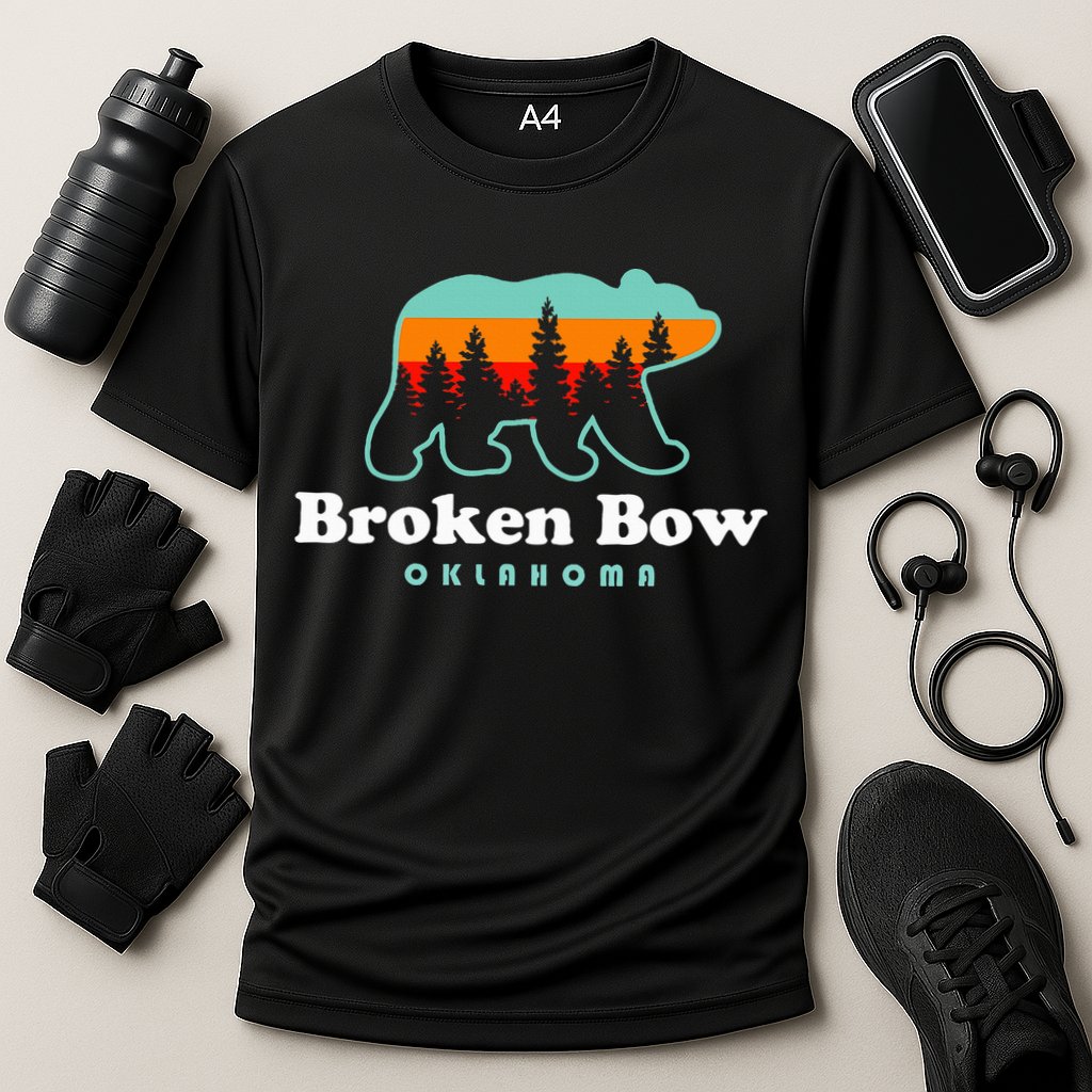 Broken Bow Oklahoma Lake Outdoors Bear Cooling Performance Crew T-Shirt