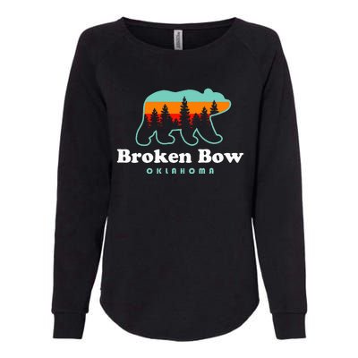 Broken Bow Oklahoma Lake Outdoors Bear Womens California Wash Sweatshirt