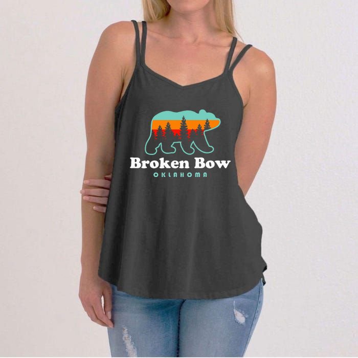 Broken Bow Oklahoma Lake Outdoors Bear Women's Strappy Tank