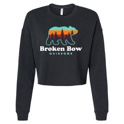 Broken Bow Oklahoma Lake Outdoors Bear Cropped Pullover Crew