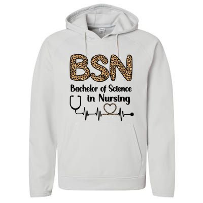 Bsn Bachelor Of Science In Nursing Student Graduation Gift Performance Fleece Hoodie