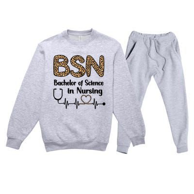 Bsn Bachelor Of Science In Nursing Student Graduation Gift Premium Crewneck Sweatsuit Set