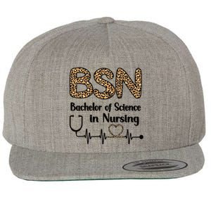 Bsn Bachelor Of Science In Nursing Student Graduation Gift Wool Snapback Cap