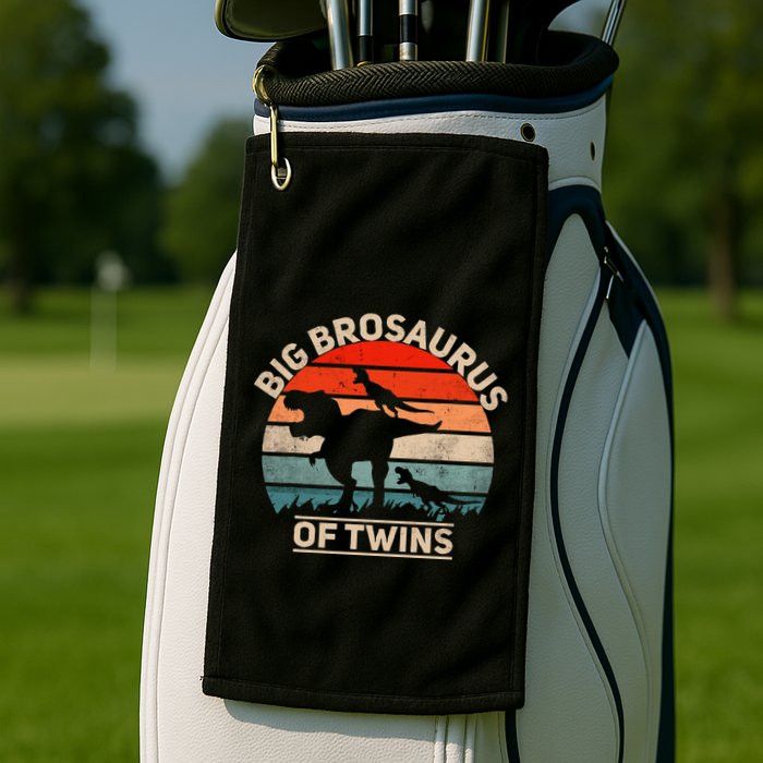 Big Brosaurus Of Twins Big Brother Of Twins Annonce Golf Towel