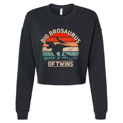 Big Brosaurus Of Twins Big Brother Of Twins Annonce Cropped Pullover Crew