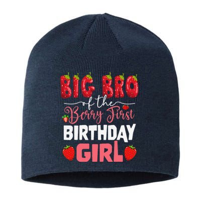 Big Bro Of The Berry First Bday Of Girl Strawberry Brother Sustainable Beanie