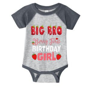 Big Bro Of The Berry First Bday Of Girl Strawberry Brother Infant Baby Jersey Bodysuit