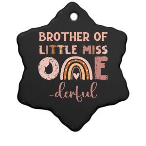 Boho Brother Of Miss Onederful 1st Birthday Girl Cute Ceramic Star Ornament