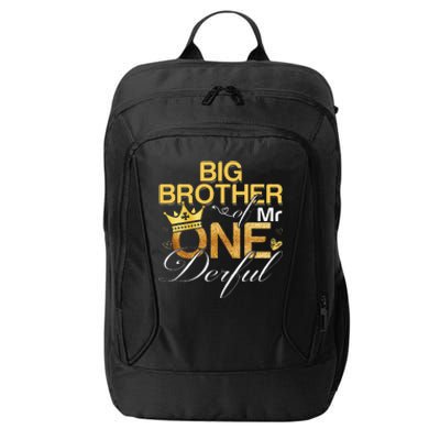 Big Brother Of Mr Onederful 1st Birthday First Onederful City Backpack