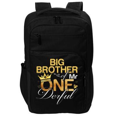 Big Brother Of Mr Onederful 1st Birthday First Onederful Impact Tech Backpack